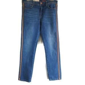 Pilcro Jeans Anthropologie The Slim Boyfriend Striped Side Size Medium Wash 27